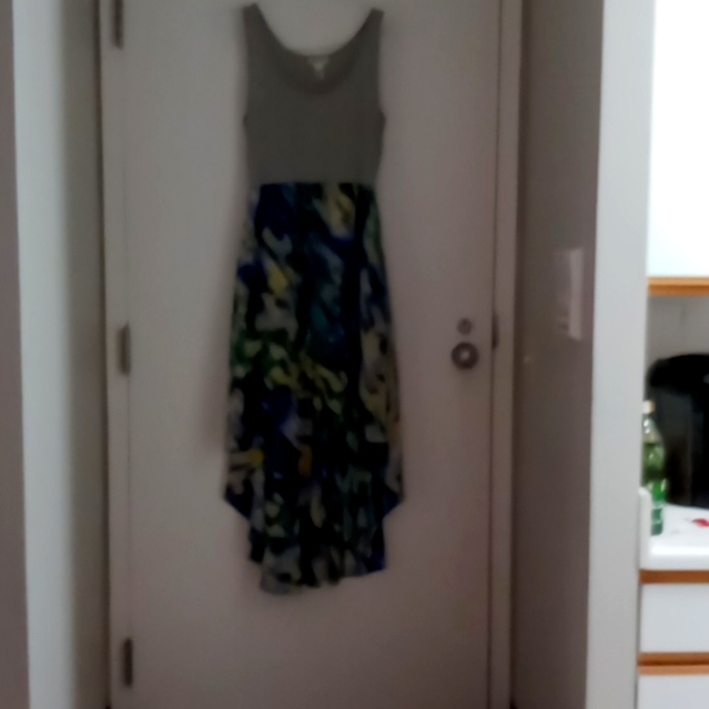 Multi Color High Low Dress